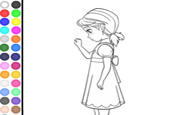 Coloring Princess Anna Sad