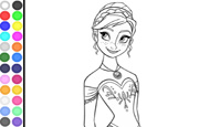 Coloring Frozen Anna