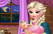 Game Elsa Frozen Baby Feeding