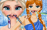 Game Anna and Elsa Dentist