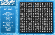 Frozen Wordsearch