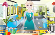 Game Elsa House Cleaning