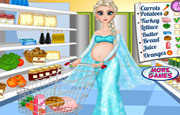 Game Pregnant Elsa Food Shopping