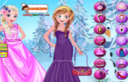 Game Elsa with Anna Dress up